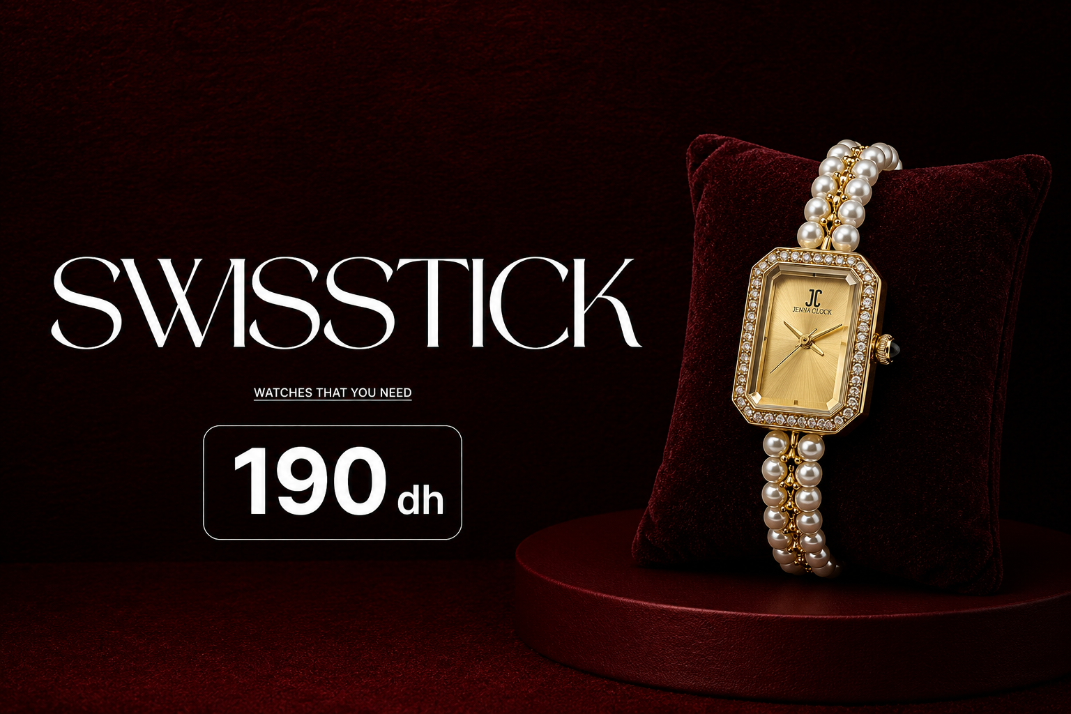 Jenna clock gold