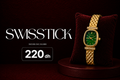 Jenna clock golden green