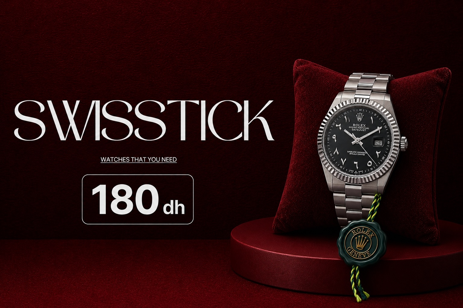 Rolex black arabic